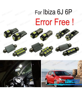 KIT COMPLETO 8 LAMPADAS LED INTERIOR PARA SEAT IBIZA V MK5 SPORTCOUPE ST 6J 6 P 09-16