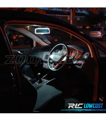 KIT COMPLETO 8 LAMPADAS LED INTERIOR PARA SEAT IBIZA V MK5 SPORTCOUPE ST 6J 6 P 09-16
