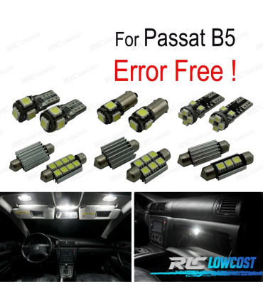 KIT COMPLETO DE 11 LAMPADAS LED INTERIOR PARA VOLKSWAGEN VW PASSAT B5 97-05
