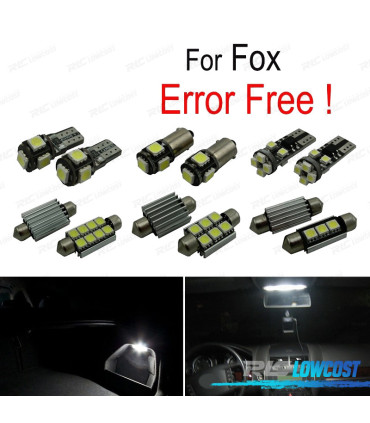 KIT COMPLETO DE 8 LAMPADAS LED INTERIOR PARA VOLKSWAGEN VW FOX 04-14