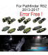 KIT COMPLETO 7 LAMPADAS LED INTERIOR PARA NISSAN PATHFINDER R52 13-17