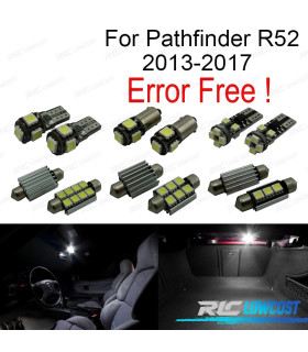 KIT COMPLETO 7 LAMPADAS LED INTERIOR PARA NISSAN PATHFINDER R52 13-17