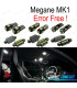 KIT COMPLETO DE 10 LAMPADAS LED INTERIOR PARA RENAULT MEGANE I 1 MK1 HATCHBACK ESTATE COUPE 95-03
