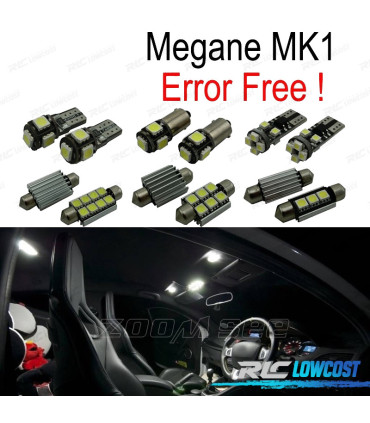 KIT COMPLETO DE 10 LAMPADAS LED INTERIOR PARA RENAULT MEGANE I 1 MK1 HATCHBACK ESTATE COUPE 95-03