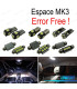 KIT COMPLETO 10 LAMPADAS LED INTERIOR PARA RENAULT ESPACE 3 III MK3 97-02