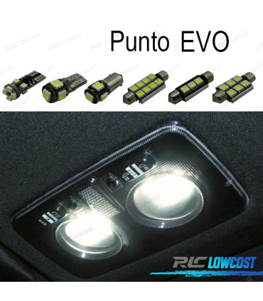 KIT COMPLETO 10 LAMPADAS LED INTERIOR PARA FIAT PUNTO EVO 09-12