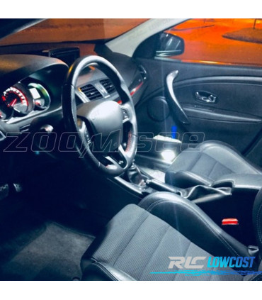 KIT COMPLETO DE 14 LAMPADAS LED INTERIOR PARA RENAULT MEGANE III 3 MK3 HATCHBACK 09-15