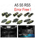 KIT COMPLETO 16 LAMPADAS LED INTERIOR PARA AUDI A5 S5 RS5 B8 08-15