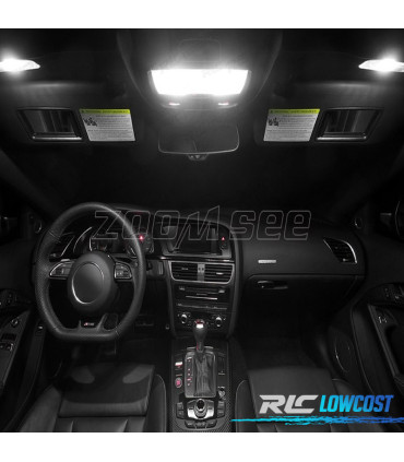 KIT COMPLETO 16 LAMPADAS LED INTERIOR PARA AUDI A5 S5 RS5 B8 08-15