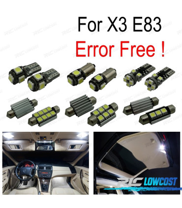 KIT COMPLETO 4 LAMPADAS LED INTERIOR PARA BMW X3 E83 04-10