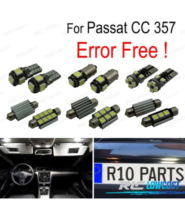 KIT COMPLETO DE 14 LAMPADAS LED INTERIOR PARA VOLKSWAGEN VW PASSAT CC 357 09-11