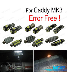 KIT COMPLETO 13 LAMPADAS LED INTERIOR PARA VOLKSWAGEN VW CADDY MK 3 MKIII 04-14