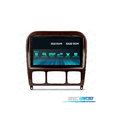 AUTO RÁDIO 9″ GPS ANDROID 13 MERCEDES CLASE S W220 98-05