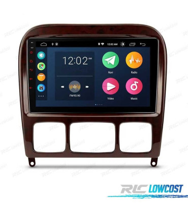 AUTO RÁDIO 9″ GPS ANDROID 13 MERCEDES CLASE S W220 98-05