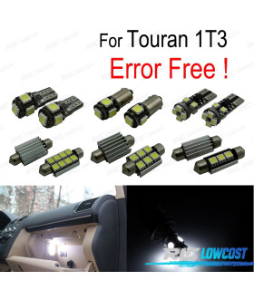 KIT COMPLETO DE 13 LAMPADAS LED INTERIOR PARA VOLKSWAGEN VW TOURAN 1T3 11-15