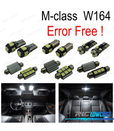 KIT COMPLETO DE 16 LAMPADAS LED INTERIOR PARA MERCEDES CLASE ML W163 98-05