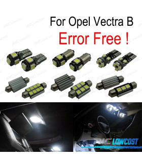 KIT 12 LÂMPADAS LED INTERIOR OPEL VECTRA B VAUXHALL HATCHBACK 95-02