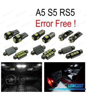 KIT COMPLETO DE 14 LAMPADAS LED INTERIOR PARA AUDI A5 S5 RS5 B8 08-15