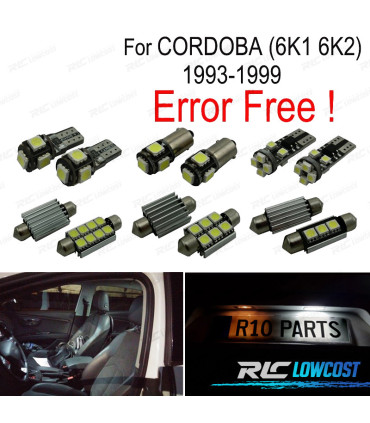 KIT COMPLETO 11 LAMPADAS LED PARA SEAT CORDOBA 6 K 1 6K2 93-99