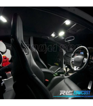 KIT COMPLETO DE 12 LÂMPADAS LED INTERIOR PARA 2009-2016 PARA RENAULT MEGANE III 3 MK3 COUPE