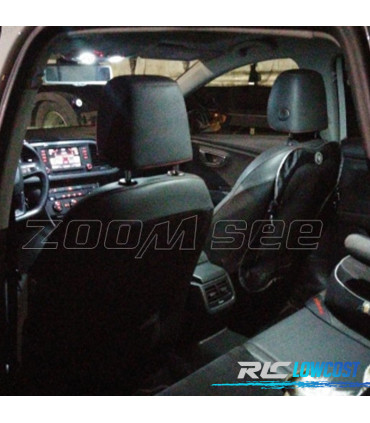 KIT COMPLETO DE 12 LAMPADAS LED INTERIOR PARA SKODA FABIA 3 MK3 MK III COMBI BIENES WAGON 15-