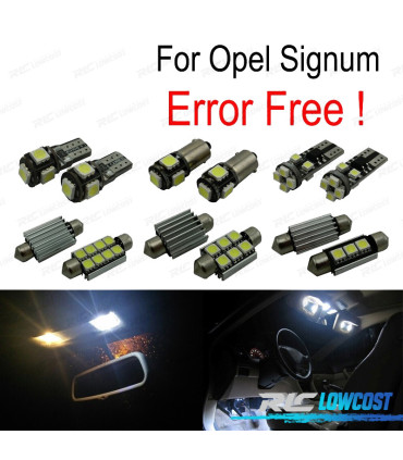 KIT COMPLETO 12 LAMPADAS LED INTERIOR PARA OPEL SIGNUM 03-08