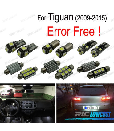 KIT COMPLETO 14 LAMPADAS LED INTERIOR PARA VOLKSWAGEN VW TIGUAN 09-15