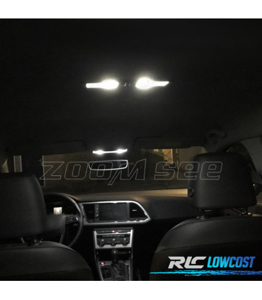 KIT COMPLETO 13 LAMPADAS LED INTERIOR PARA SEAT LEON MK3 5F 5F1 5F5 5F8 13-18