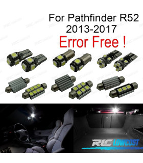 KIT COMPLETO 10 LAMPADAS LED INTERIOR PARA NISSAN PATHFINDER R52 13-17