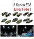 KIT COMPLETO 16 LAMPADAS LED INTERIOR PARA BMW SERIE 3 E36 SEDAN COUPE M3 316I 318I 320I 323I 323IS 325I 328I 90-99