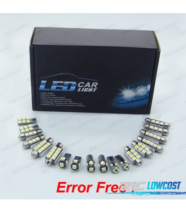 KIT COMPLETO 15 LAMPADAS LED INTERIOR PARA RENAULT CLIO III MK3. GRANDTOUR 06-12