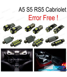 KIT COMPLETO 10 LAMPADAS LED INTERIOR AUDI A5 S5 RS5 CONVERTIBLE CABRIOLET 09-15