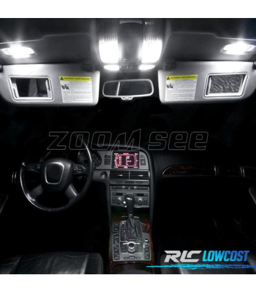KIT COMPLETO 17 LAMPADAS LED INTERIOR PARA AUDI A6 S6 RS6 C6 SEDAN 05-11