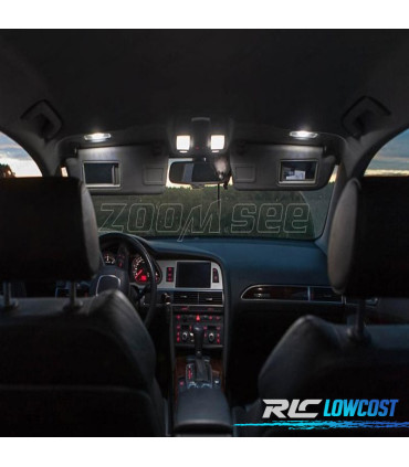 KIT COMPLETO 17 LAMPADAS LED INTERIOR PARA AUDI A6 S6 RS6 C6 SEDAN 05-11