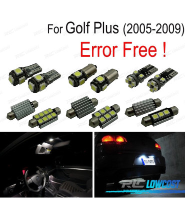 KIT COMPLETO 15 LAMPADAS LED INTERIOR PARA VOLKSWAGEN VW GOLF PLUS 05-09