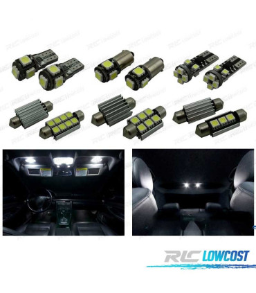 KIT COMPLETO 17 LAMPADAS LED INTERIOR PARA AUDI A4 S4 B5 SOMENTE SEDAN 96-01
