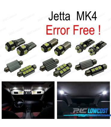 KIT COMPLETO 15 LAMPADAS LED INTERIOR PARA VOLKSWAGEN VW JETTA 4 MK4 MKIV 99-05