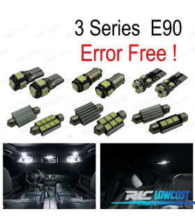 KIT COMPLETO 15 LAMPADAS LED INTERIOR PARA BMW E90 SEDAN 320D 320D XDRIVE 320XD 325D 325I 325XI 05-11
