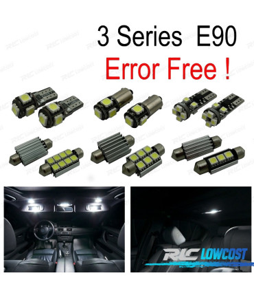 KIT COMPLETO 15 LAMPADAS LED INTERIOR PARA BMW E90 SEDAN 320D 320D XDRIVE 320XD 325D 325I 325XI 05-11