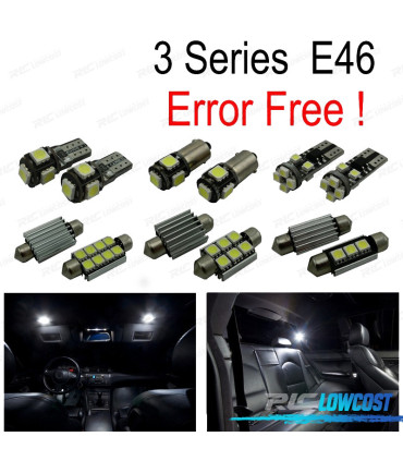 KIT COMPLETO 17 LAMPADAS LED INTERIOR PARA BMW SERIE 3 E46 SEDAN COUPE M3 318I 318TI 323I 323IS 325I 325XI 99-05