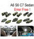 KIT COMPLETO 14 LAMPADAS LED INTERIOR AUDI A6 S6 RS6 C7 SEDAN 12-17