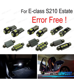 KIT COMPLETO 17 LAMPADAS LED INTERIOR PARA MERCEDES E CLASE S210 ESTATE WAGON E420 E320 95-01
