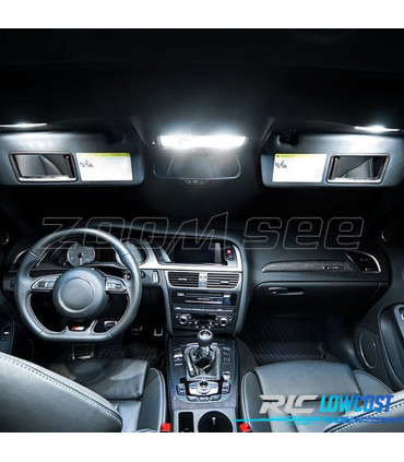 KIT COMPLETO 17 LAMPADAS LED INTERIOR PARA AUDI A4 S4 RS4 B8 QUATTRO SEDAN