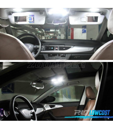 KIT COMPLETO 17 LAMPADAS LED INTERIOR PARA AUDI A6 S6 RS6 C7 AVANT WAGON 12-