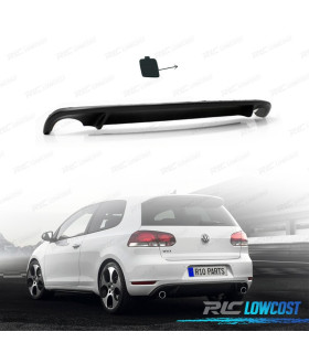 DIFUSOR PARA-CHOQUES TRASEIRO LOOK GTI VOLKSWAGEN VW GOLF 6 MK VI 08-12 + TAMPA GANCHO DE REBOQUE
