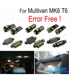 KIT COMPLETO 17 LAMPADAS LED INTERIOR PARA VOLKSWAGEN VW MULTIVAN MK6 T6 16-