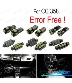 KIT COMPLETO 12 LAMPADAS LED INTERIOR PARA VOLKSWAGEN VW CC 358 12-17