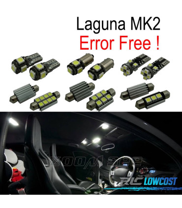 KIT COMPLETO 18 LAMPADAS LED INTERIOR PARA RENAULT LAGUNA II MK2 01-07
