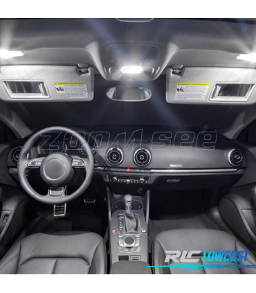 KIT COMPLETO 15 LAMPADAS LED INTERIOR PARA AUDI A3 S3 8 V SEDAN QUATTRO SPORTBACK LIMUSINA 14-