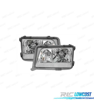 FARÓIS FRONTAIS MERCEDES CLASSE E W124 FUNDO CROMADO